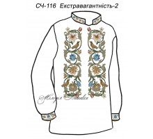 Чоловіча сорочка - вишиванка, заготовка для вишивки бісером або нитками СЧ №116 Екстравагантність