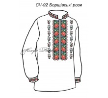 Чоловіча сорочка - вишиванка, заготовка для вишивки бісером або нитками СЧ №92 Борщівські рози
