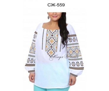Жіноча сорочка - вишиванка , заготовка для вишивики нитками або бісером СЖ №559
