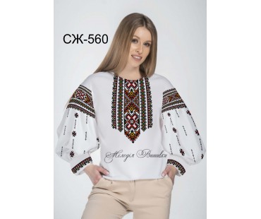 Жіноча сорочка - вишиванка , заготовка для вишивики нитками або бісером СЖ №560