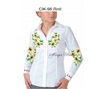 Жіноча сорочка - вишиванка , заготовка для вишивики нитками або бісером СЖ №98 Лілії