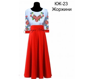 Жіноча сорочка - вишиванка , заготовка для вишивики нитками або бісером СЖ №23 Жоржини