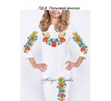 Заготовка плаття вишиванка для дівчинки ПД-8 Польовий віночок