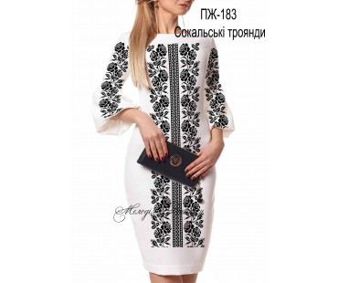 Плаття жіноче - вишиванка, заготовка для вишивки бісером або нитками ПЖ №183 Сокальські троянди