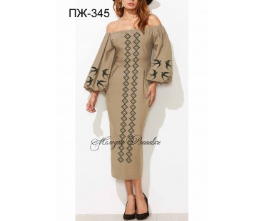 Плаття жіноче - вишиванка, заготовка для вишивки бісером або нитками ПЖ №345