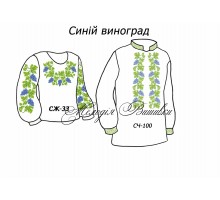 Сімейний комплект для вишивки бісером або нитками СК Синій виноград