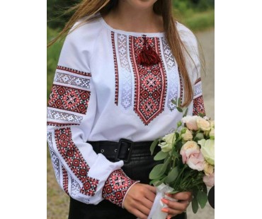 Парні  вишиванки "Червона мережка"