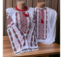 Парні  вишиванки "Червоно-біла зірочка"