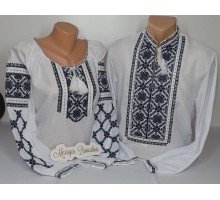 Парні  вишиванки "Сині горішки" 