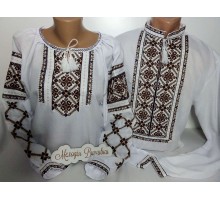 Парні  вишиванки "Коричневі горішки" 