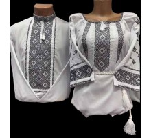 Парні  вишиванки "Сірі вишиванки  на короткий  рукав" 