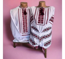 Парні  вишиванки "Червоні косяки"