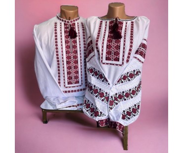 Парні  вишиванки "Червоні косяки"